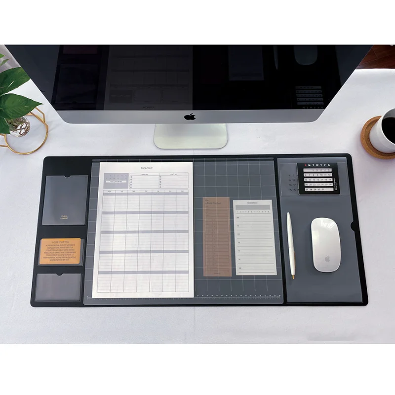 Leather Desk Pad - Portable Memo Pad Large Mouse Pad