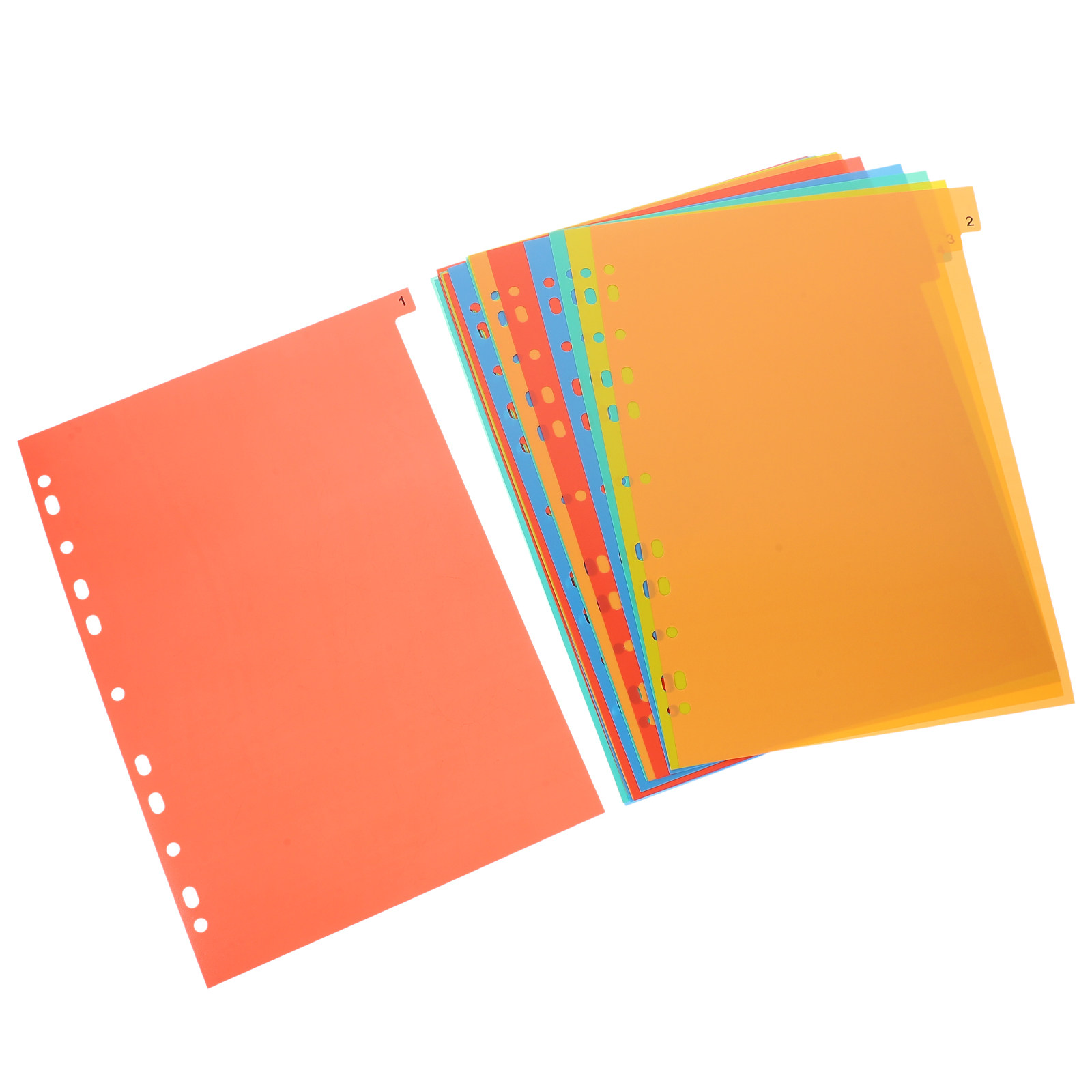 Tab Divider A4 - 20Sheets A4 Plastic Binder Dividers with