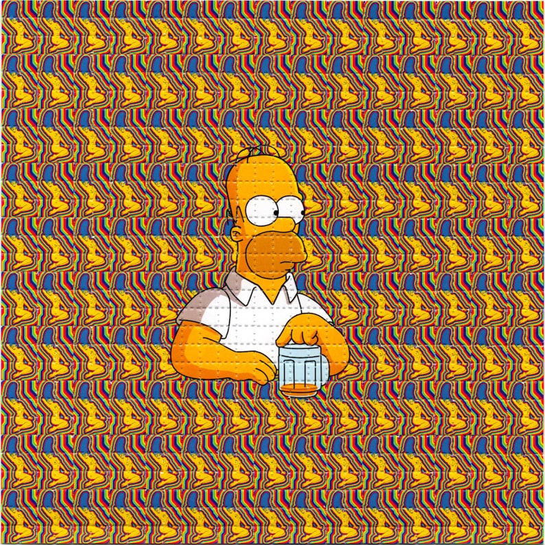 Ink Blotter Paper - Naked Marge Psychedelic LSD/Acid Free Blotter