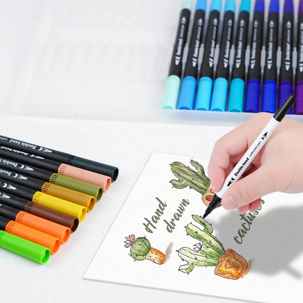 12-120 Colors Markers Set Dual - Correction Pen Fine 评论和价格