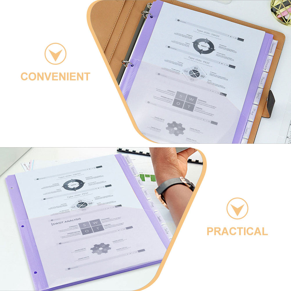 2Sets Binder Dividers A4 Plast - Tab Divider A4 评论和价格