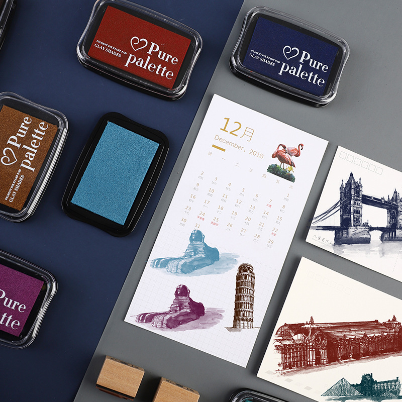 20 Colors Large Size Vintage I - Rubber Date Stamp 评论和价格
