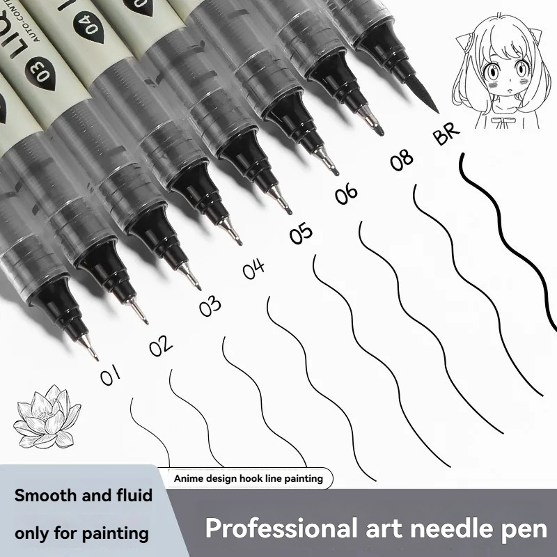 12 Pack Black Fineliner Drawin - Correction Pen Fine 评论和价格