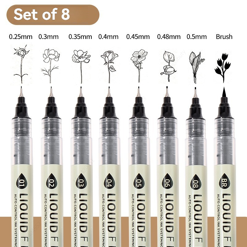 12 Pack Black Fineliner Drawin - Correction Pen Fine 评论和价格