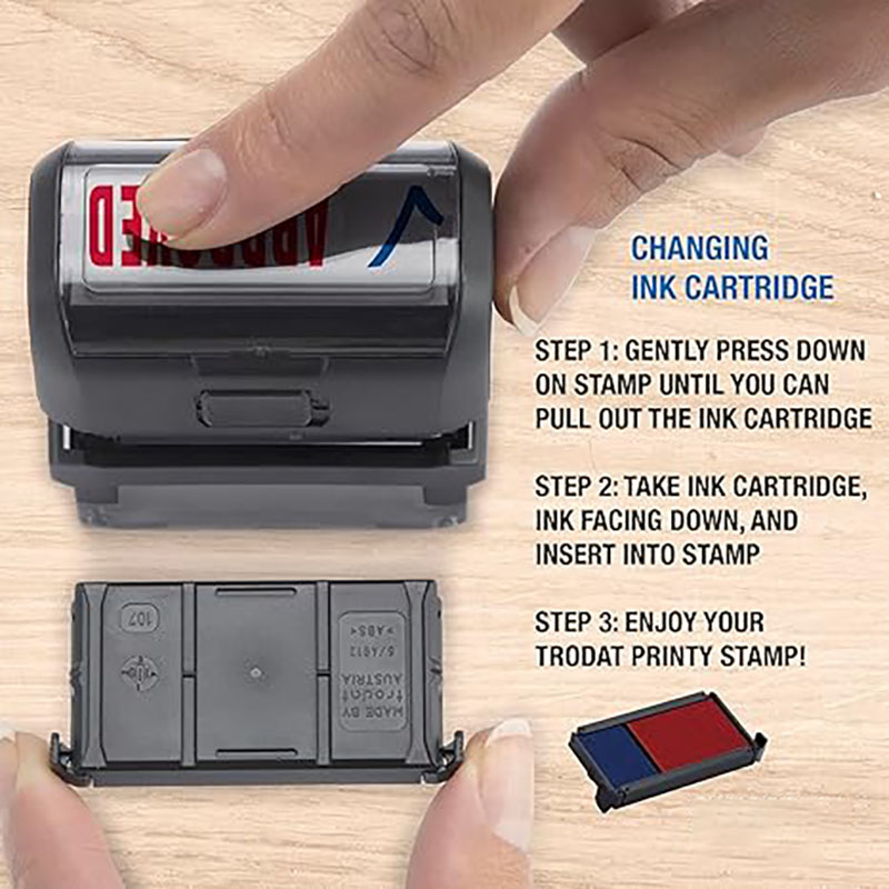 Rectangle Pattern Custom Self- - Rubber Date Stamp 评论和价格