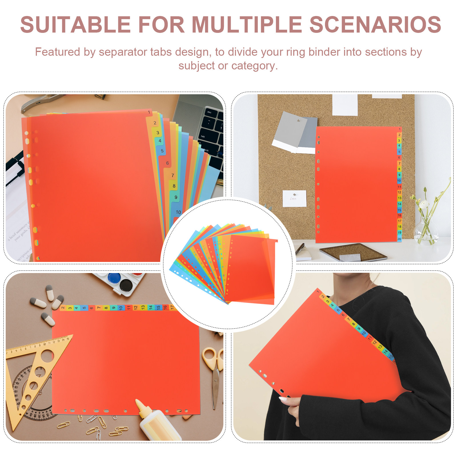 20Sheets A4 Plastic Binder Div - Tab Divider A4 评论和价格
