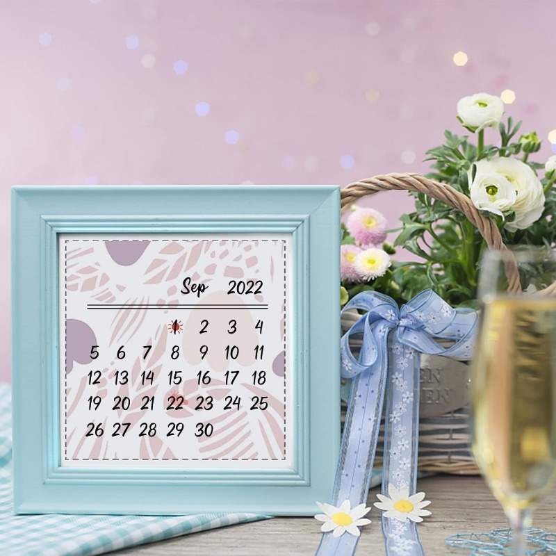 1PC 8.3x5.8in Calendar Clear S - Rubber Date Stamp 评论和价格