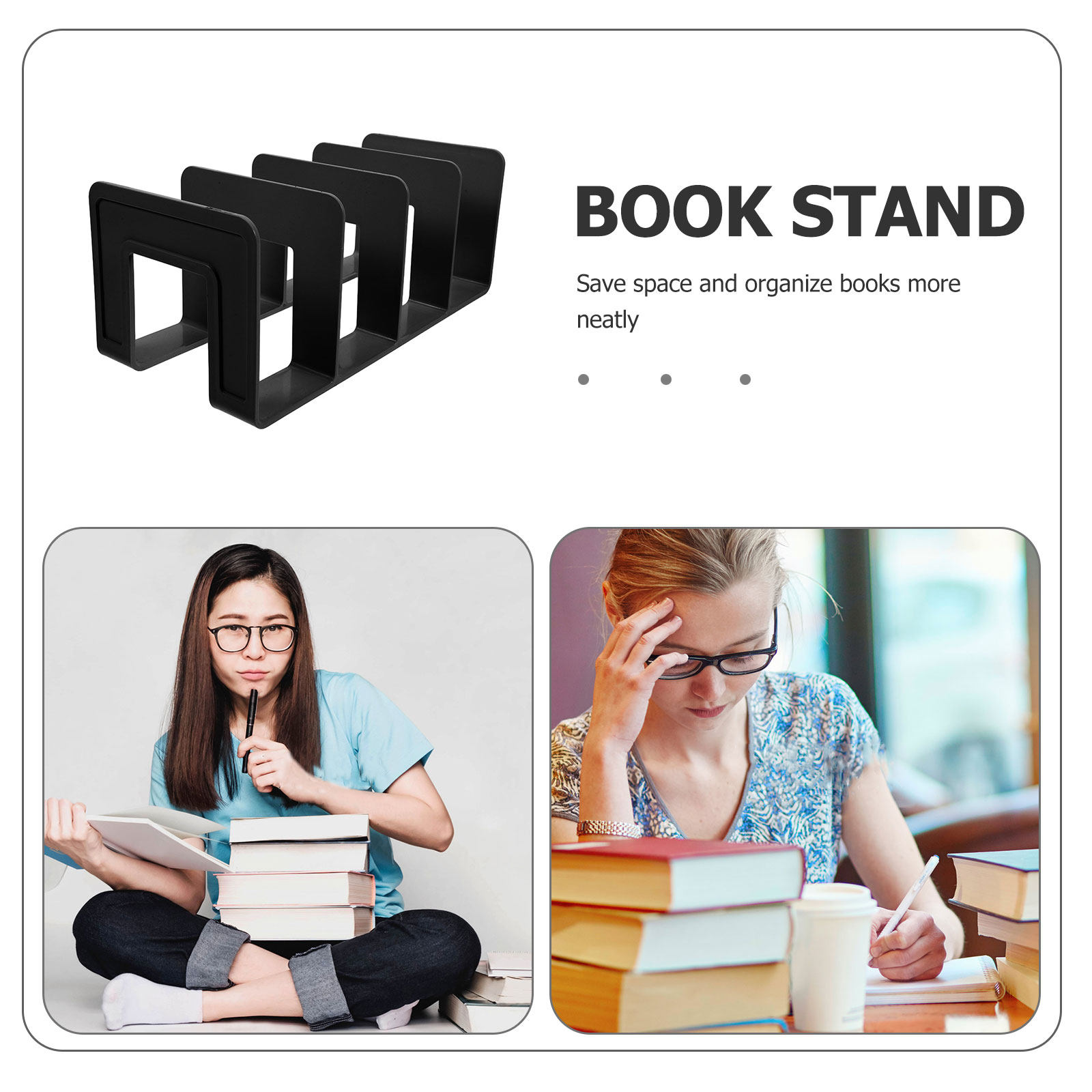 Multicompartment Desktop Book  - Magazine Holder Rack 评论和价格