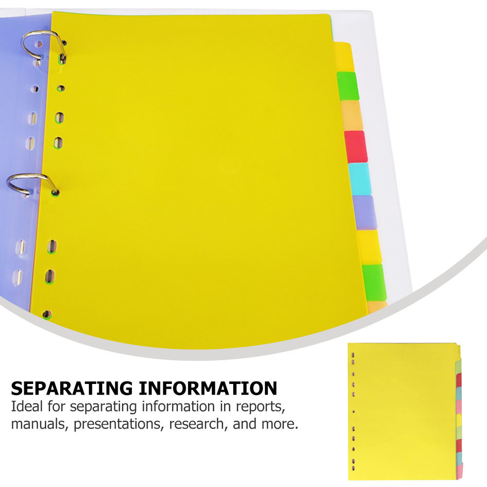 12Pcs Colored Tab Dividers A4  - Tab Divider A4 评论和价格