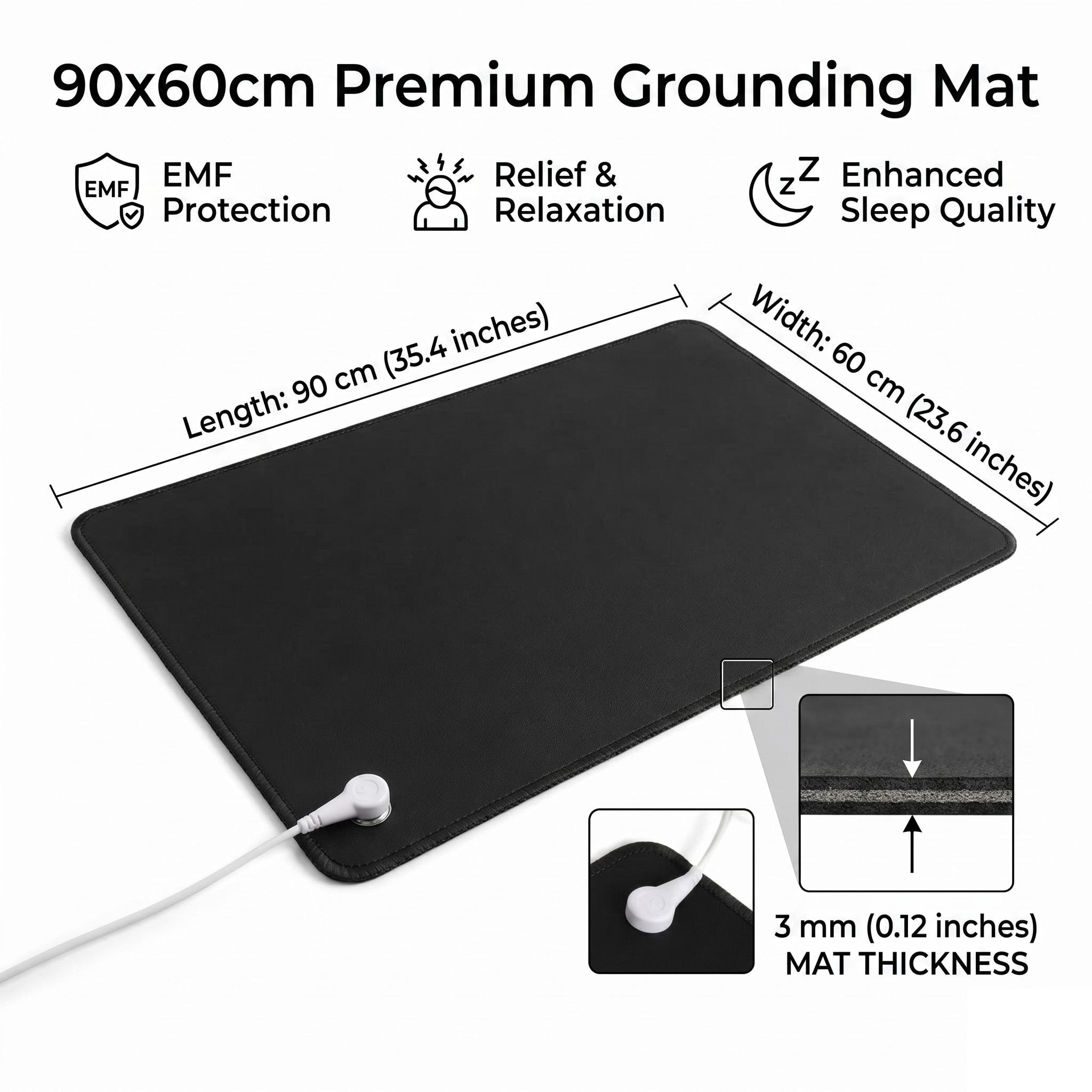 3mm PU Leather Grounding Mat E - Leather Desk Pad 评论和价格
